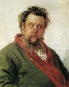 Ilya Repin Canadian composer portrait Mussorgsky oil painting